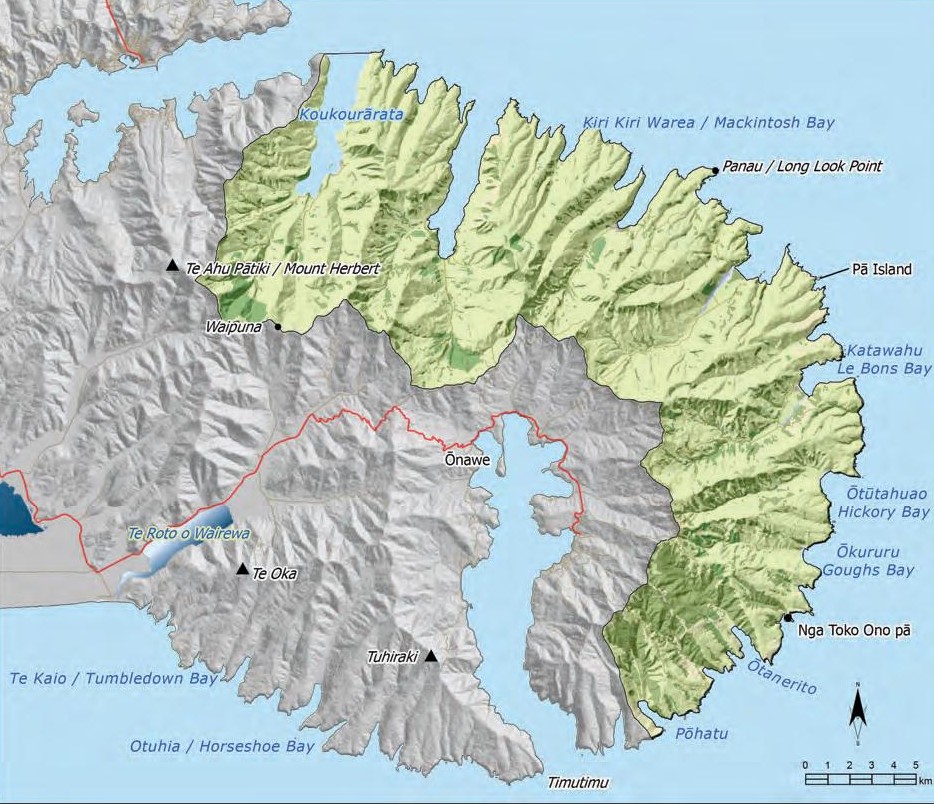 Koukourārata takiwā map